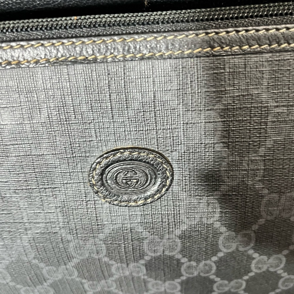 Gucci Black/Gray Monogram Toiletry Pouch - Picture 4 of 9
